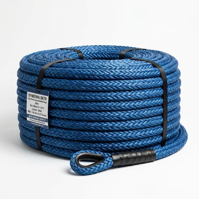 Ağır Hizmet Dyneema SK78 Gemi Bağlama Halatı (12 Kollu, 28mm) (Endüstriyel)